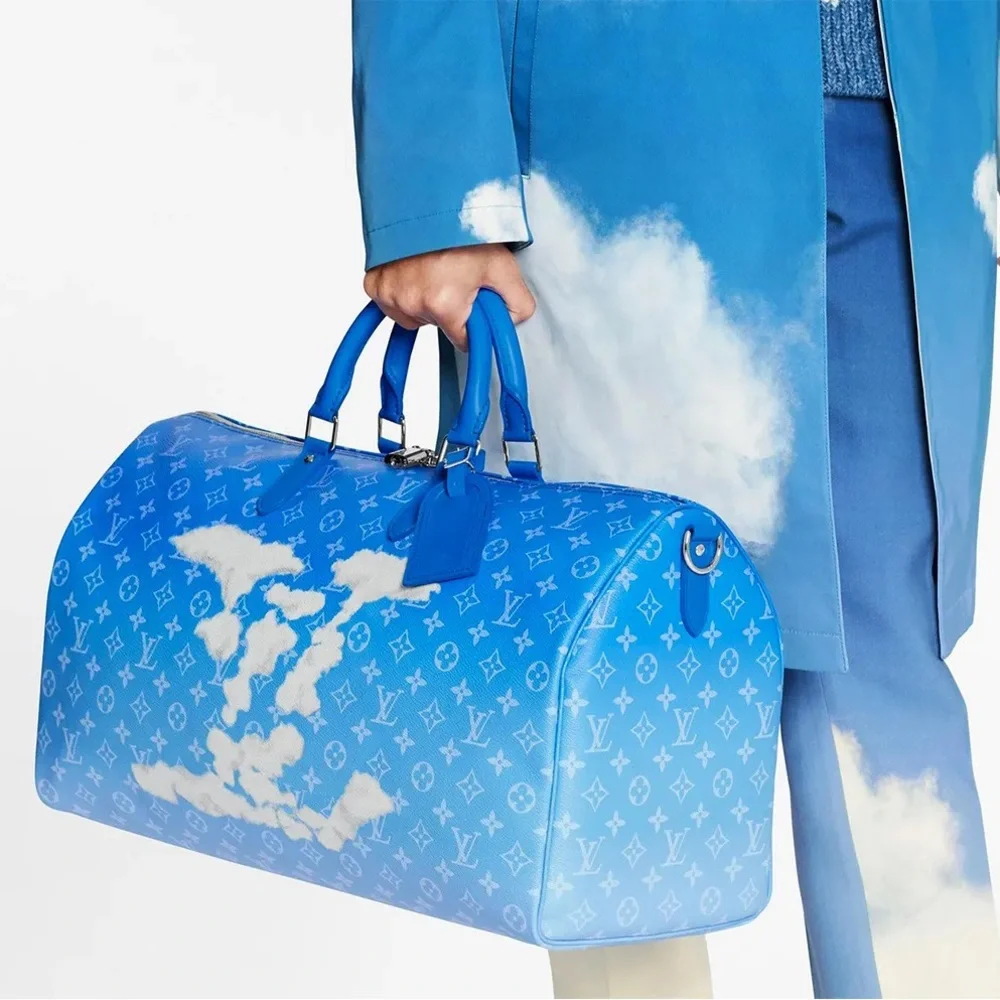 Louis Vuitton Blue Cloud Keepall Virgil Abloh Limited Edition Runway